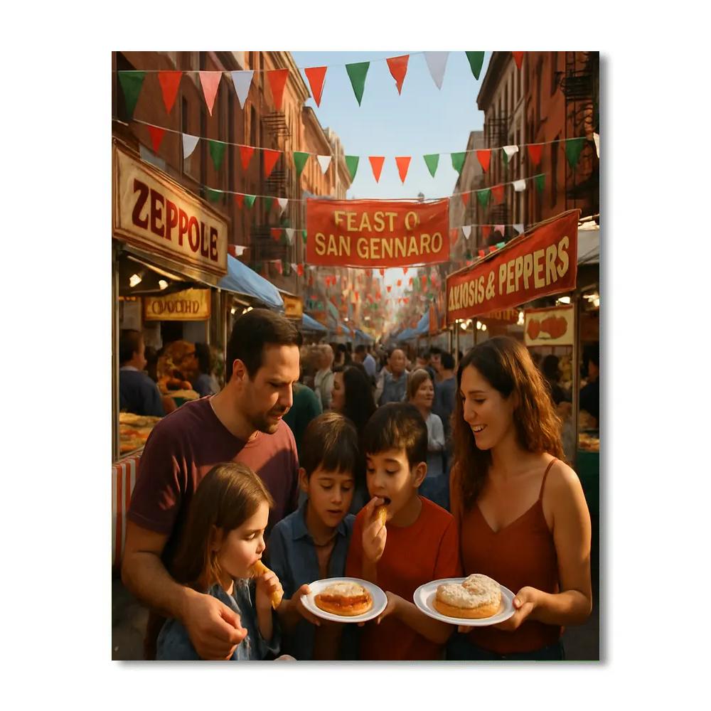 Feast Of San Gennaro Street Fair Painting by numbers kit