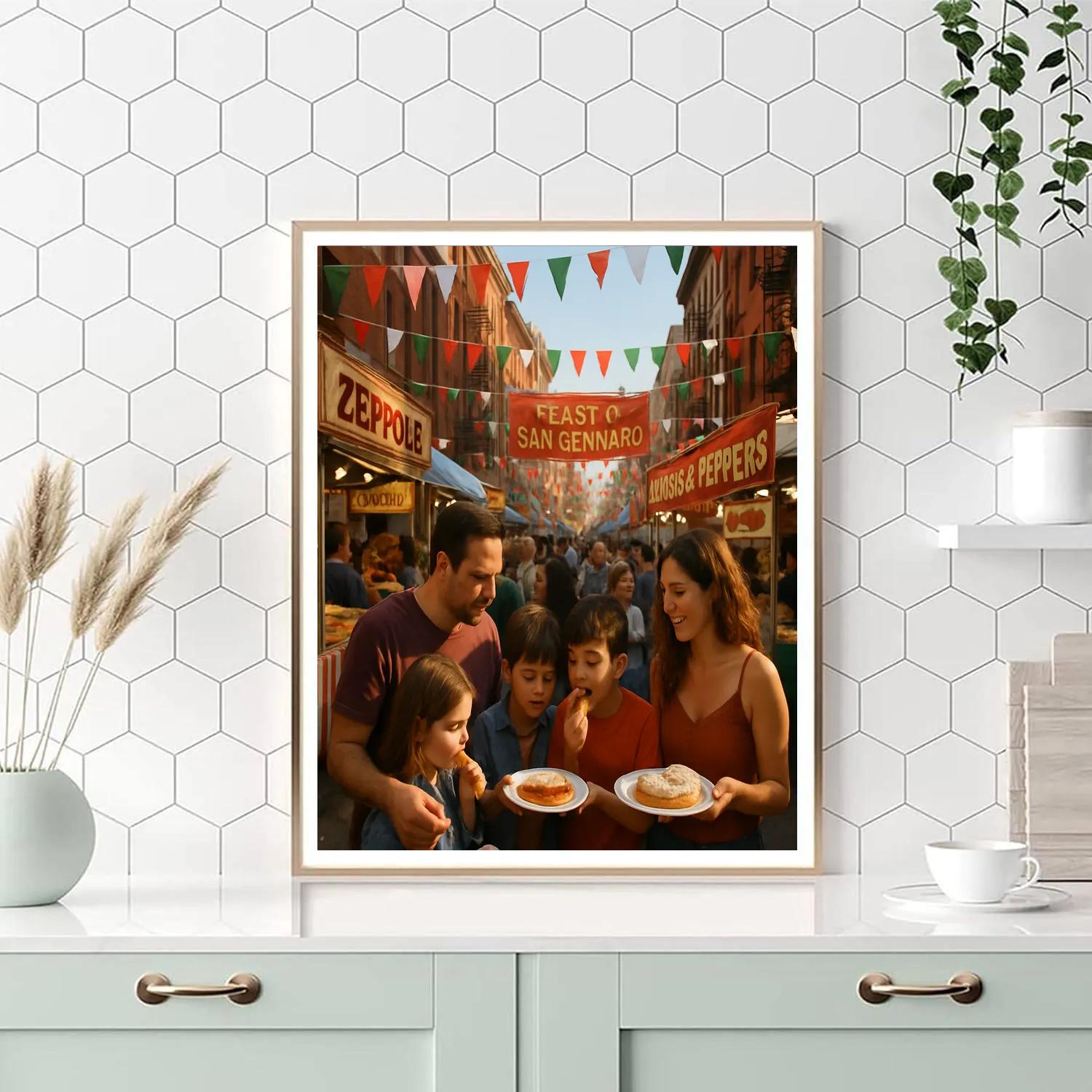 Feast Of San Gennaro Street Fair Painting by numbers kit