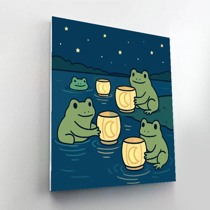 Lunar Lake Lanterns Numbered painting kits