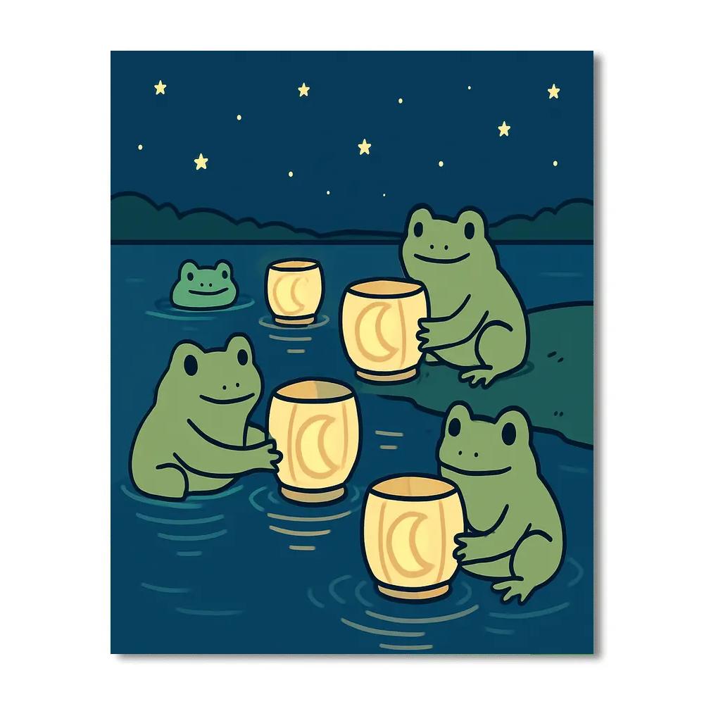 Lunar Lake Lanterns Numbered painting kits