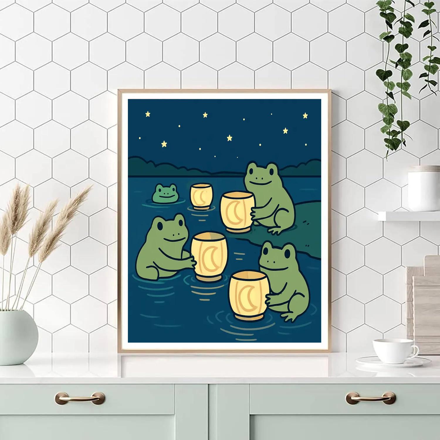 Lunar Lake Lanterns Numbered painting kits