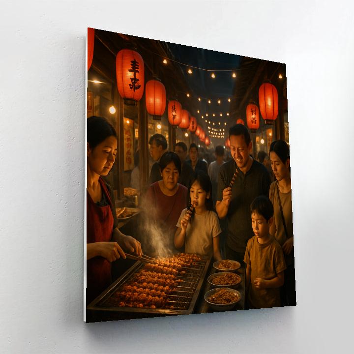 Yulin Lantern Night Market Paint by numbers kits