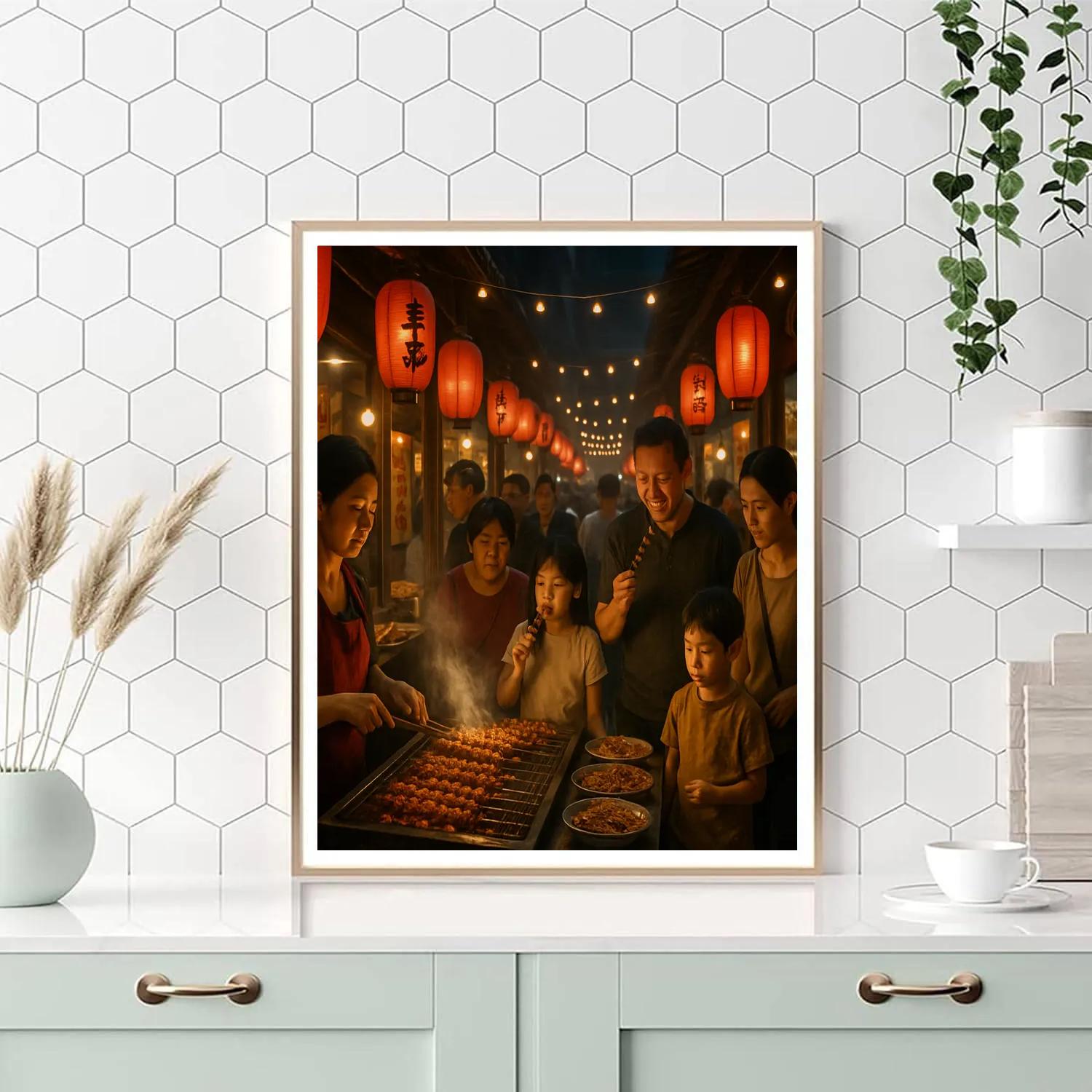 Yulin Lantern Night Market Paint by numbers kits