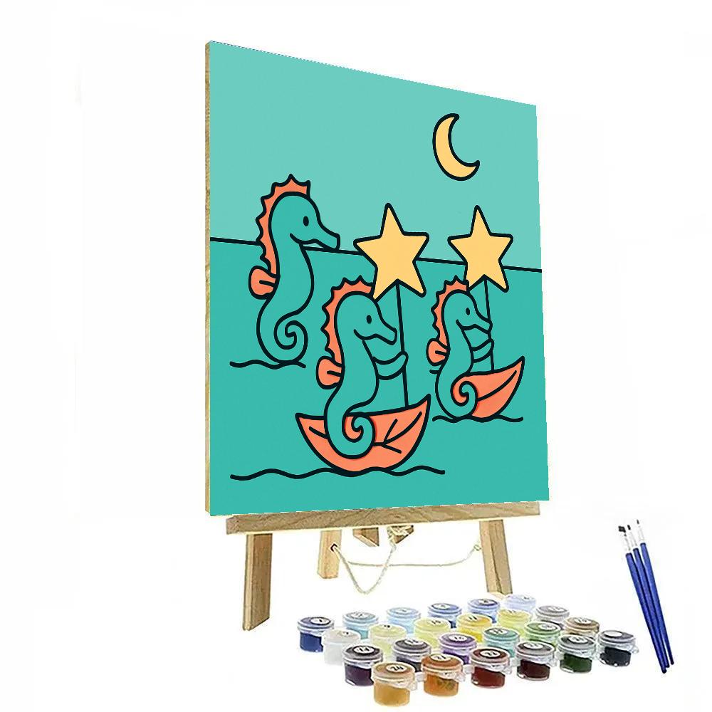 Star Sailor Seahorses Paint by numbers art