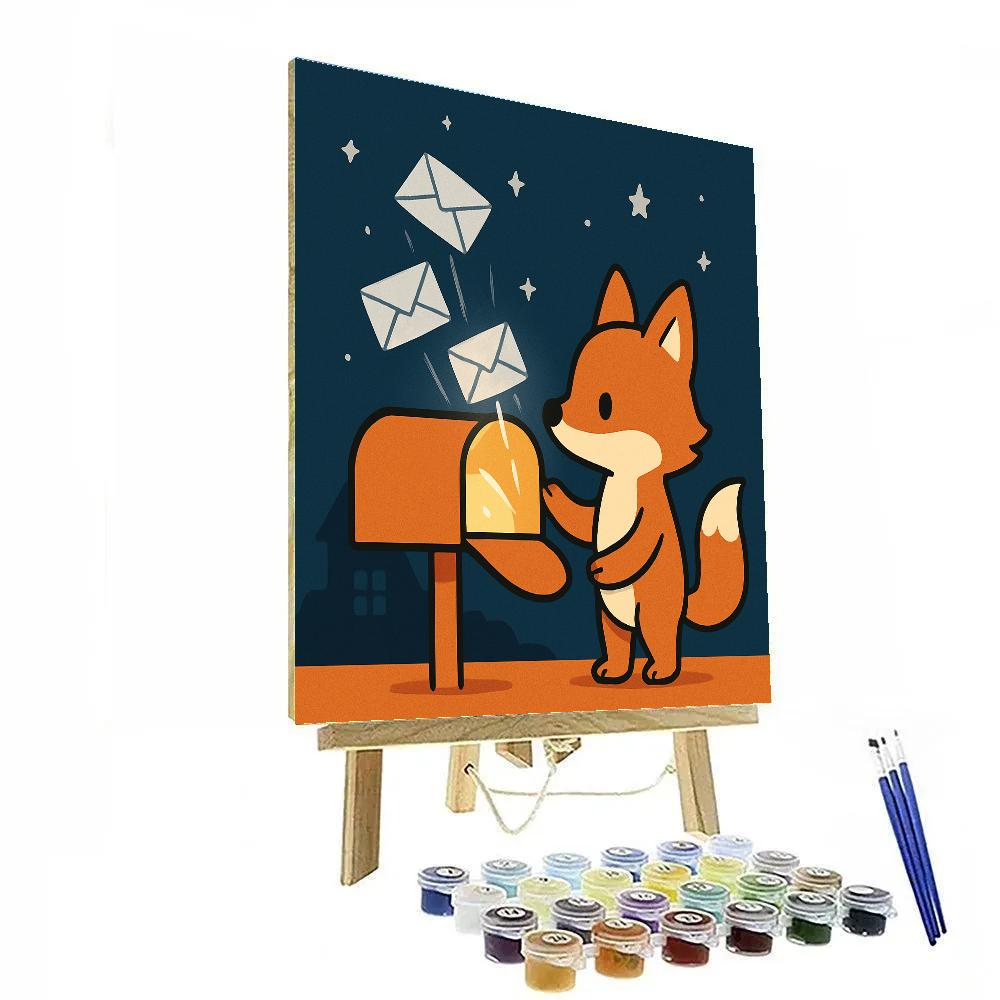 Moonbeam Mailbox Fox painting number kit