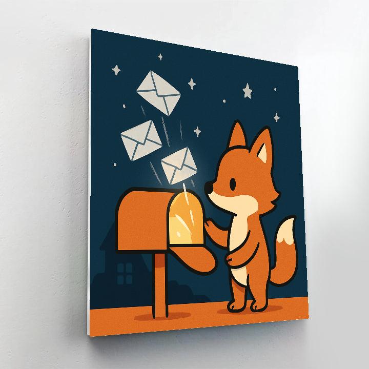 Moonbeam Mailbox Fox painting number kit