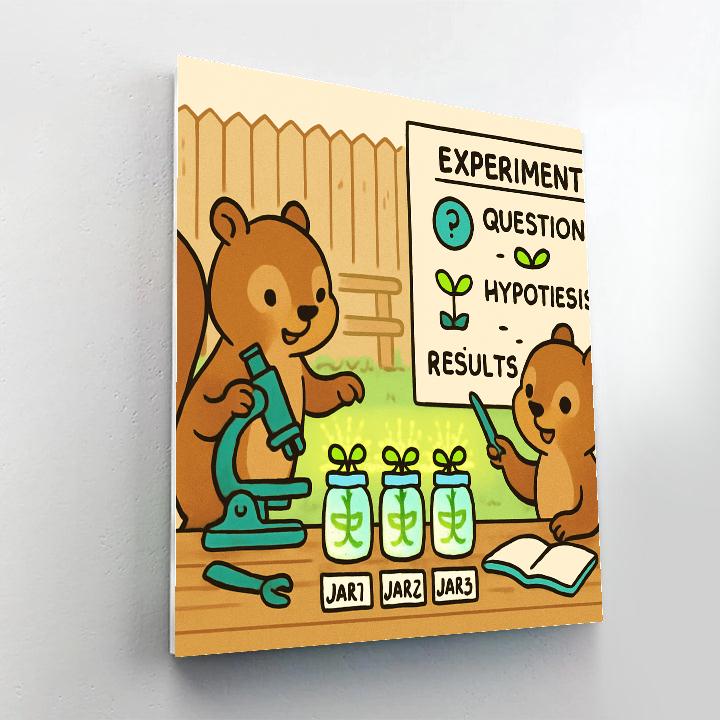 Star-Sprout Squirrel Scientists DIY paint by numbers