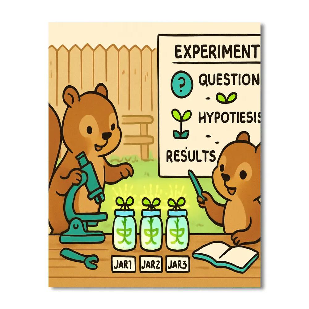 Star-Sprout Squirrel Scientists DIY paint by numbers