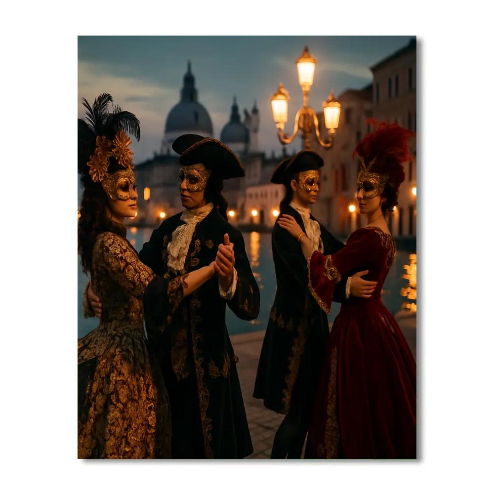 Venice Carnival Masked Elegance Painting by numbers kit