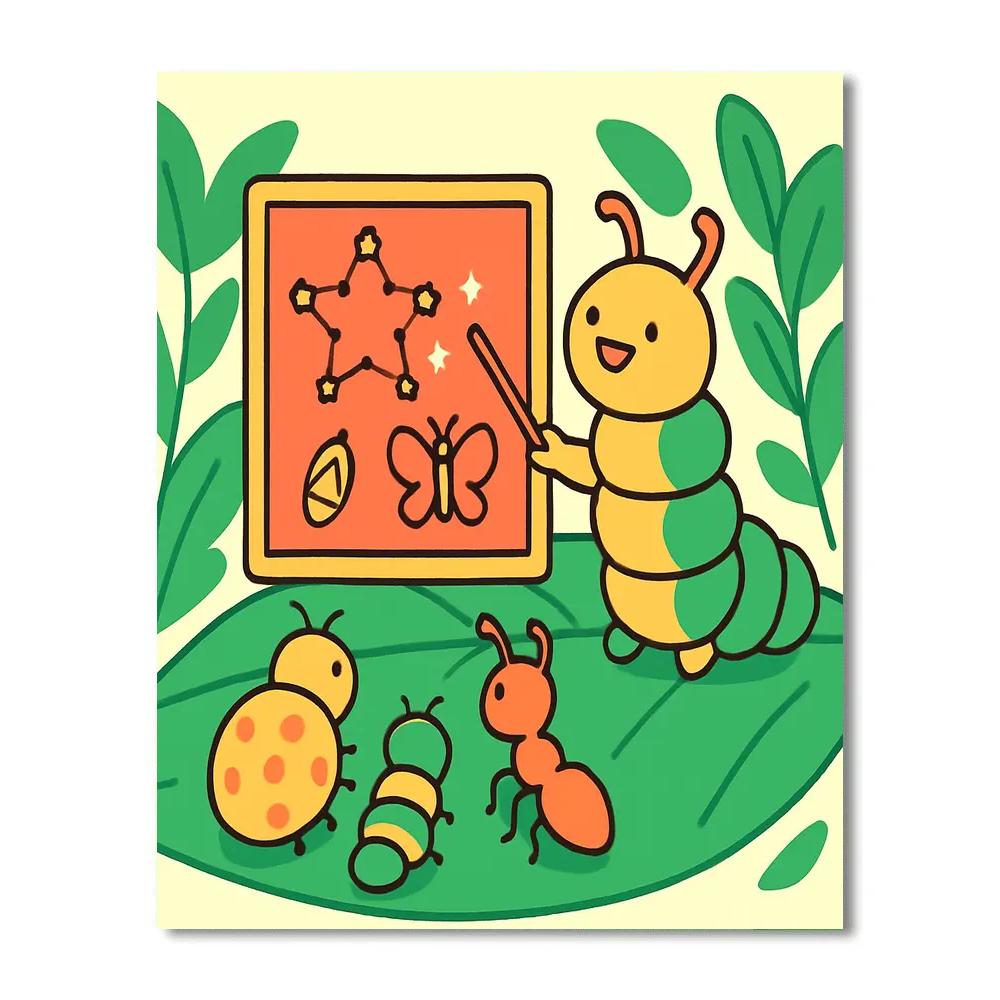 Celestial Caterpillar Classroom DIY paint by numbers