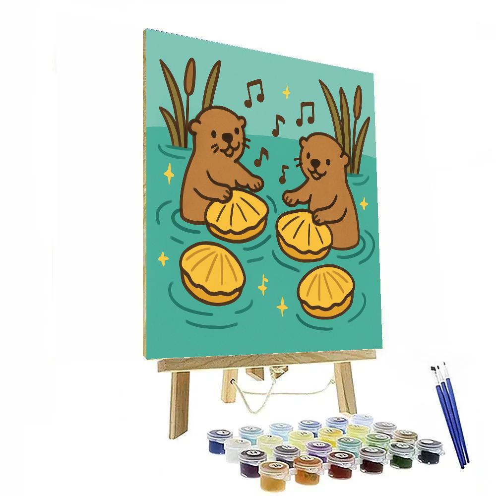 Orbiting Otter Orchestra Paint by numbers art