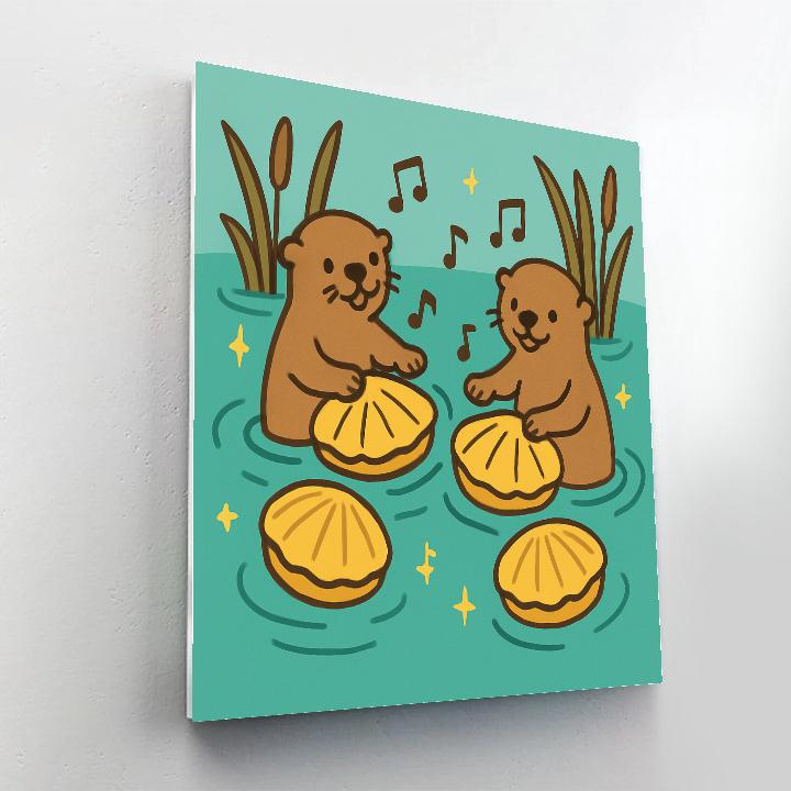 Orbiting Otter Orchestra Paint by numbers art