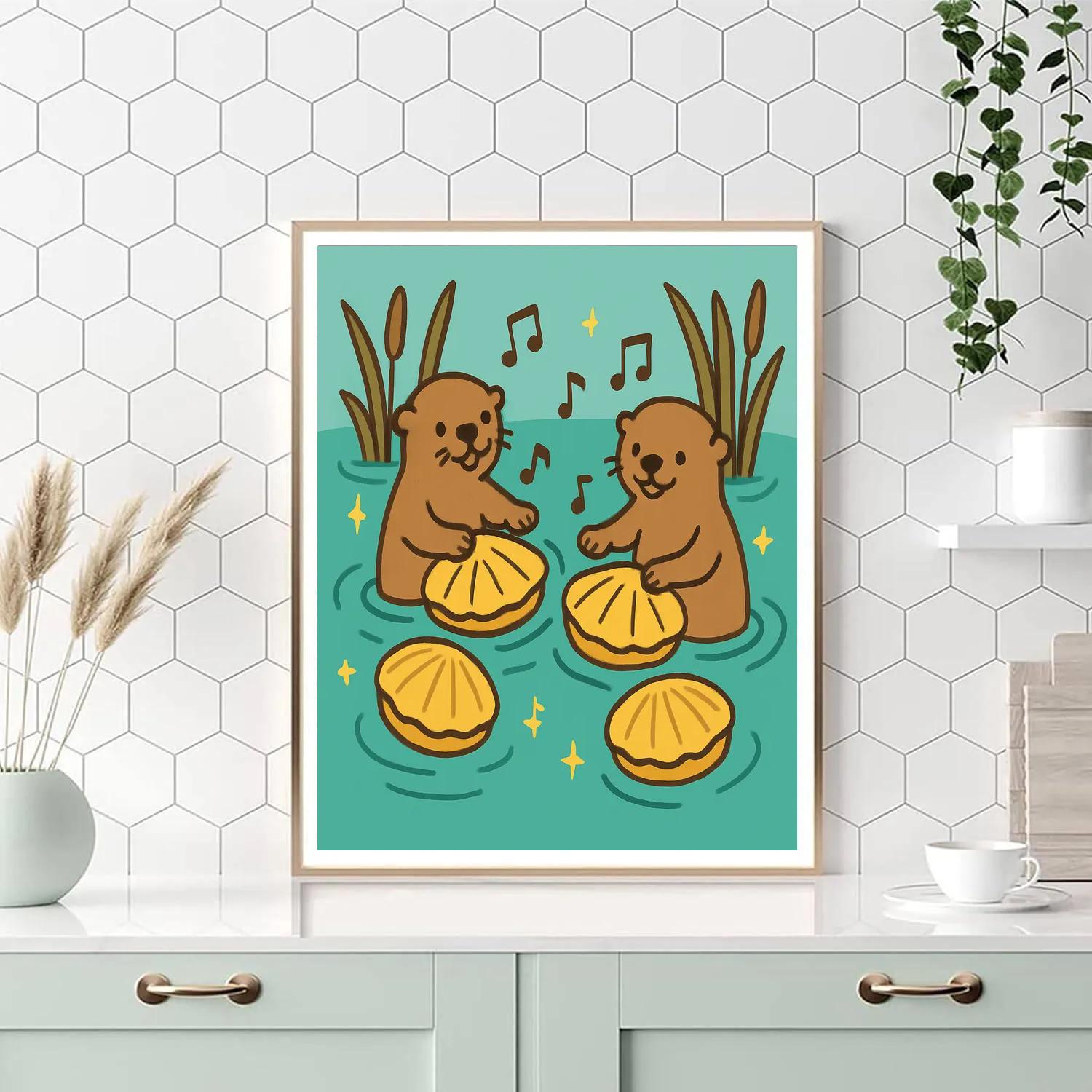 Orbiting Otter Orchestra Paint by numbers art