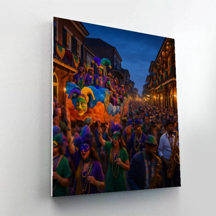 Mardi Gras New Orleans Parade Paint by numbers art