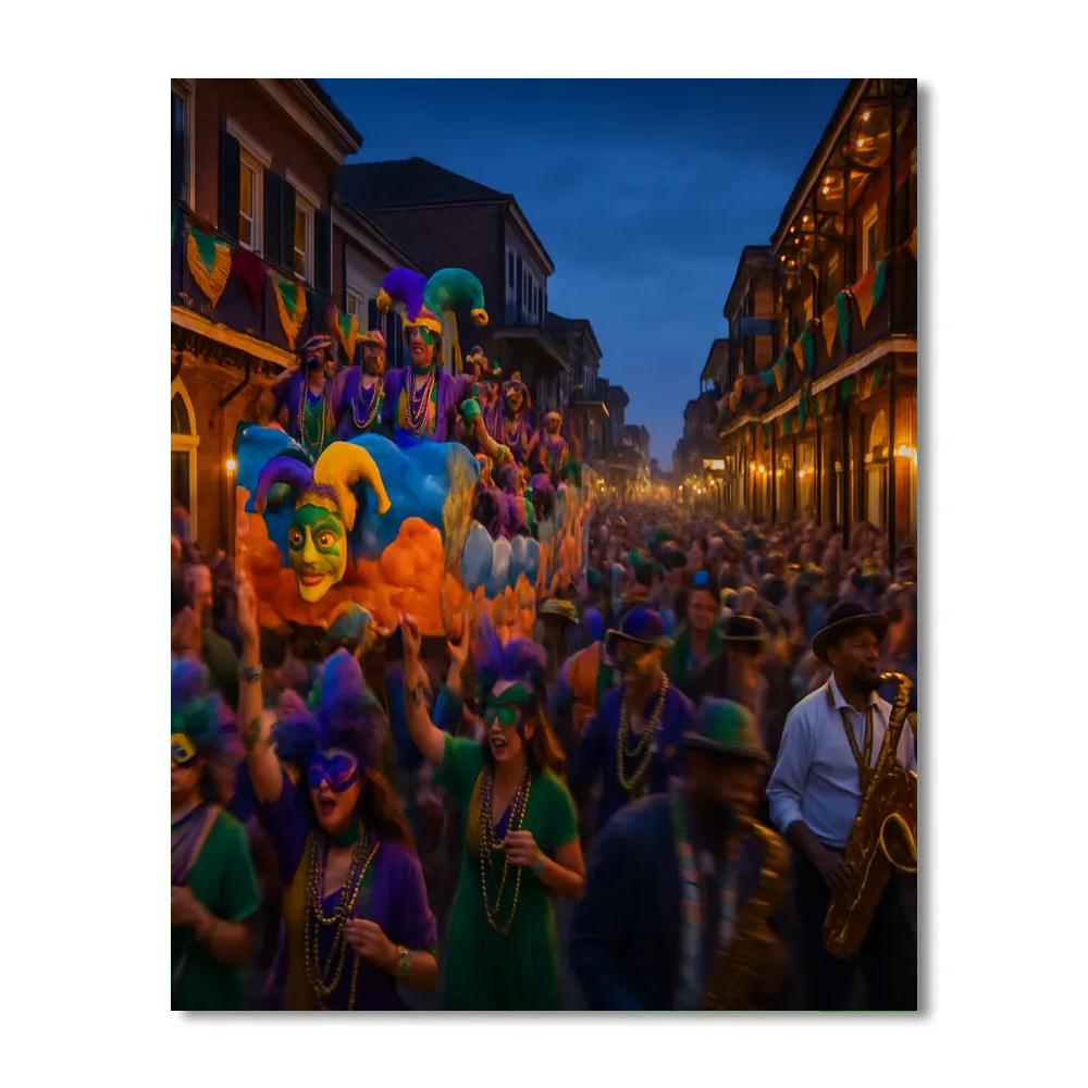 Mardi Gras New Orleans Parade Paint by numbers art