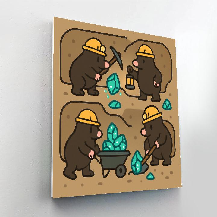 Meteor Miner Moles Painting by numbers kit