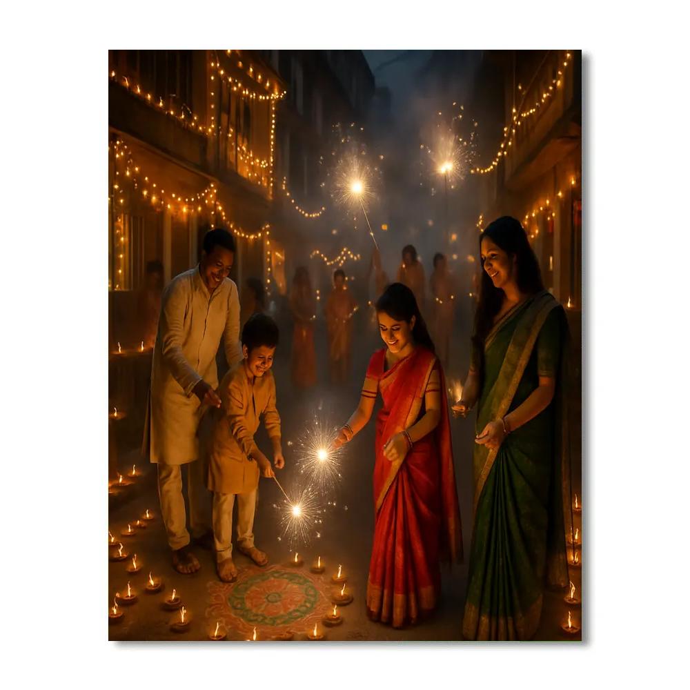 Diwali Festival Of Lights Mumbai DIY paint by numbers