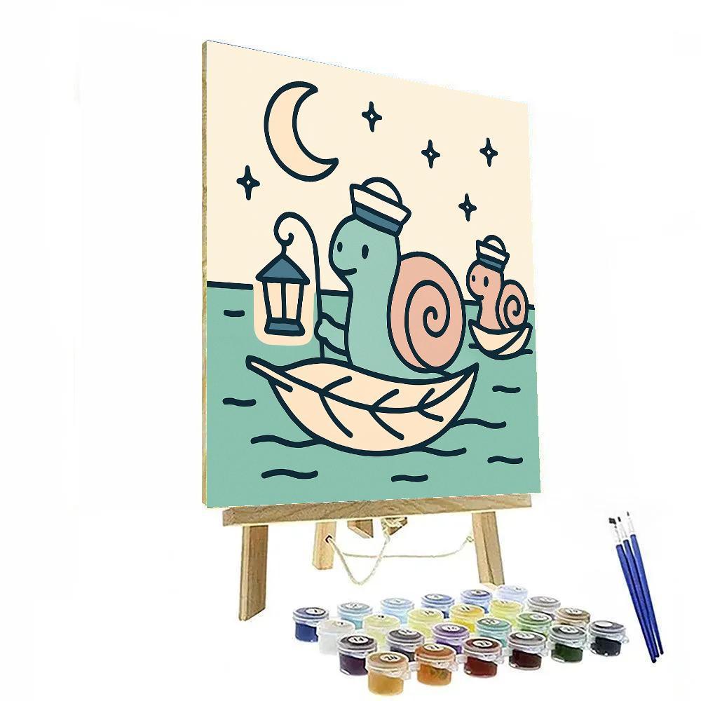 Stellar Sailor Snails DIY paint by numbers
