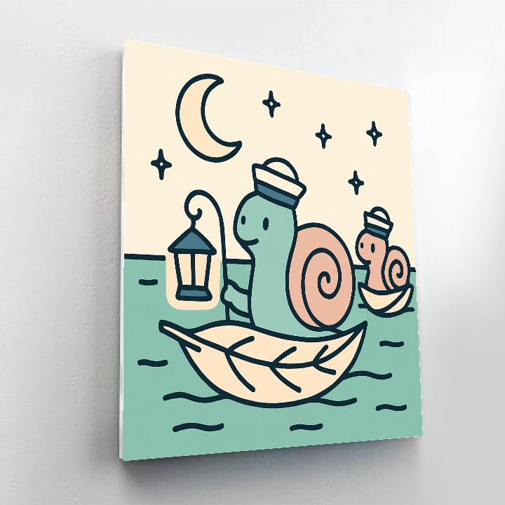 Stellar Sailor Snails DIY paint by numbers