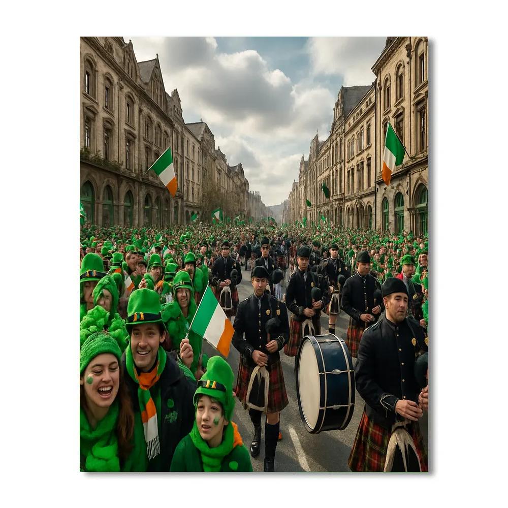 St Patrick Day Dublin Street Festival paint by numbers
