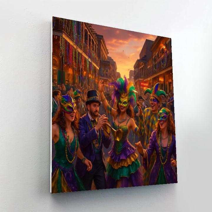 Mardi Gras Celebration Paint by numbers art