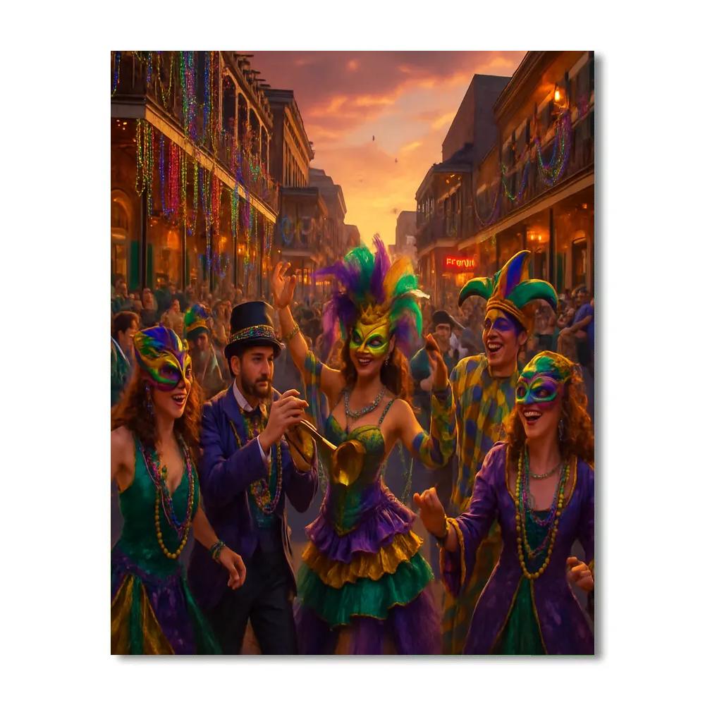 Mardi Gras Celebration Paint by numbers art