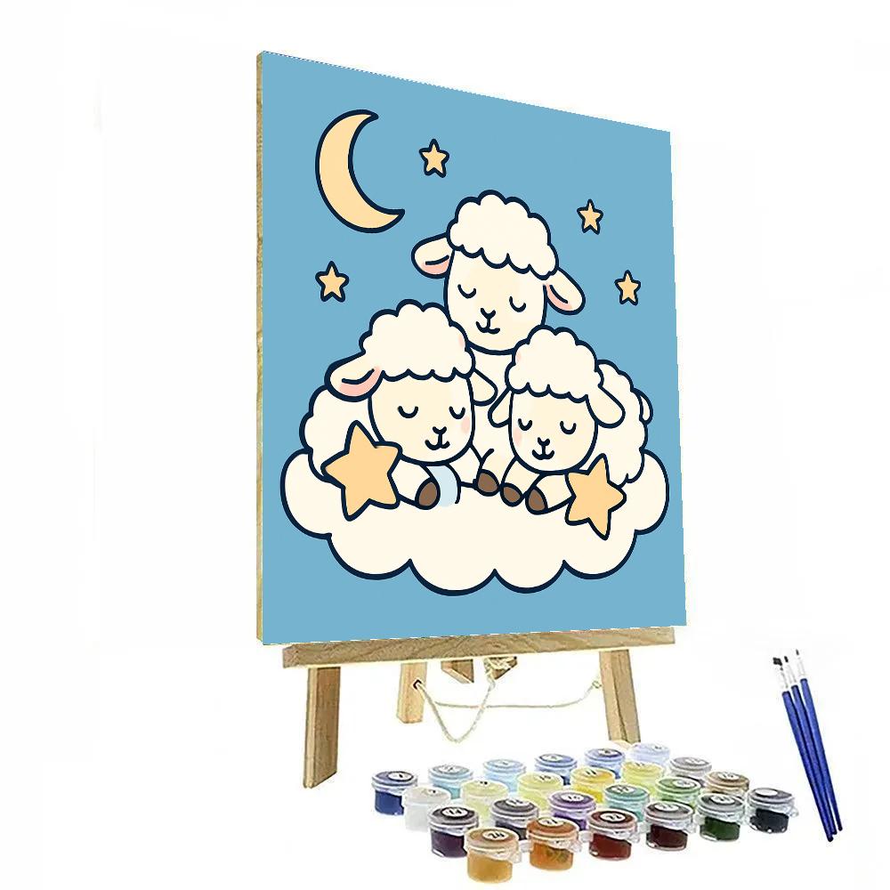 Lullaby Luna Lambs Numbered painting kits