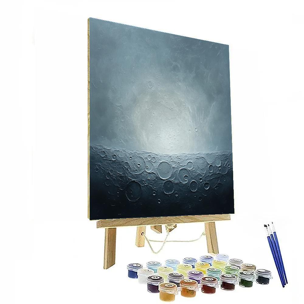 Leonardo Da Vinci Inspired Lunar Topography paint by color