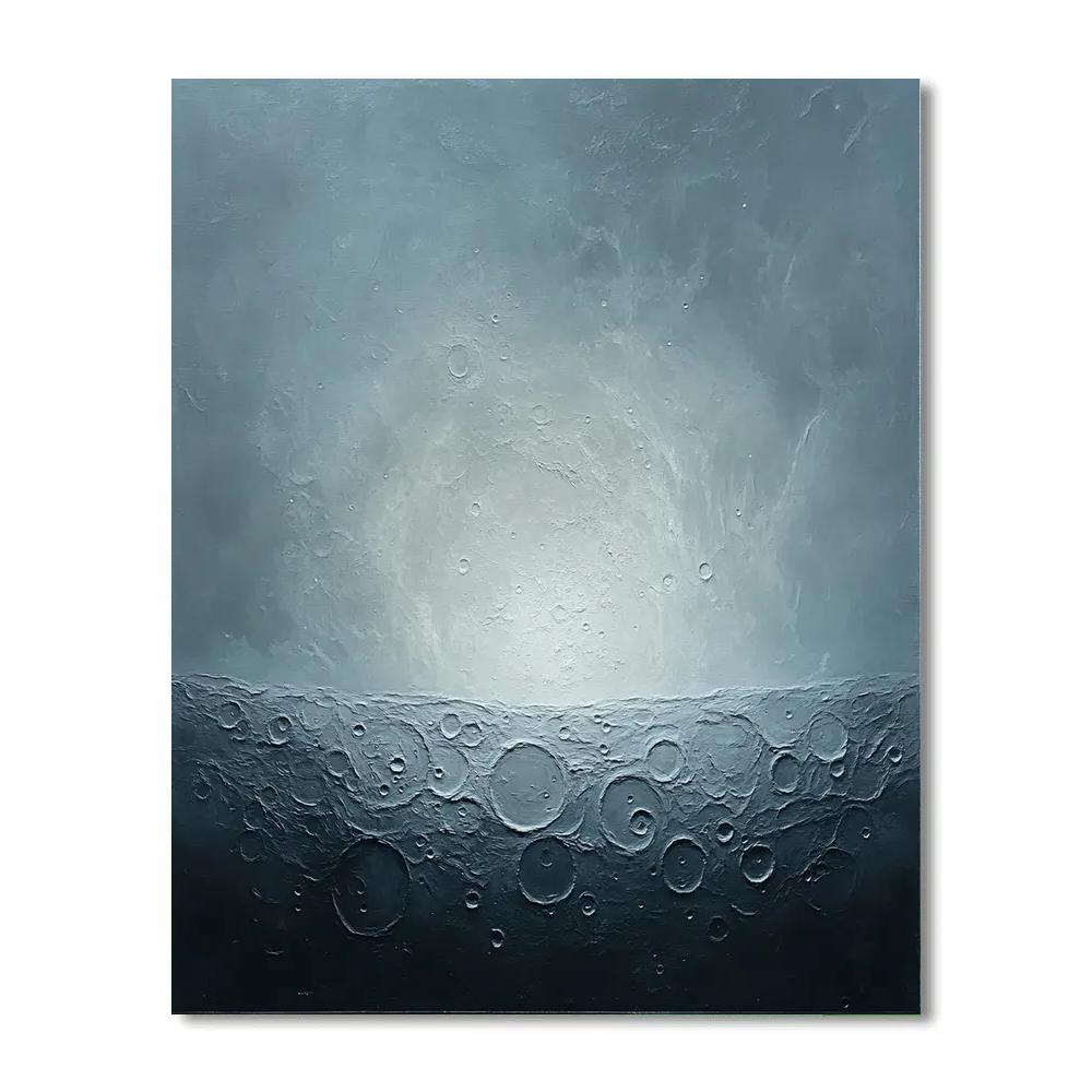 Leonardo Da Vinci Inspired Lunar Topography paint by color