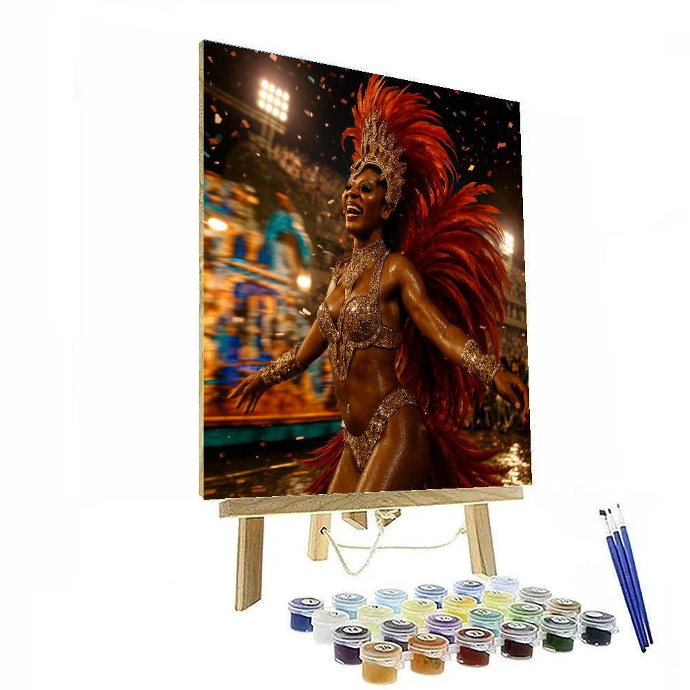 Rio Carnival Samba Night Parade Numbered painting kits