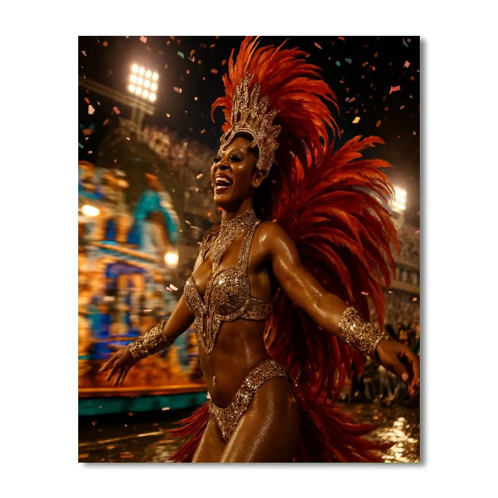 Rio Carnival Samba Night Parade Numbered painting kits