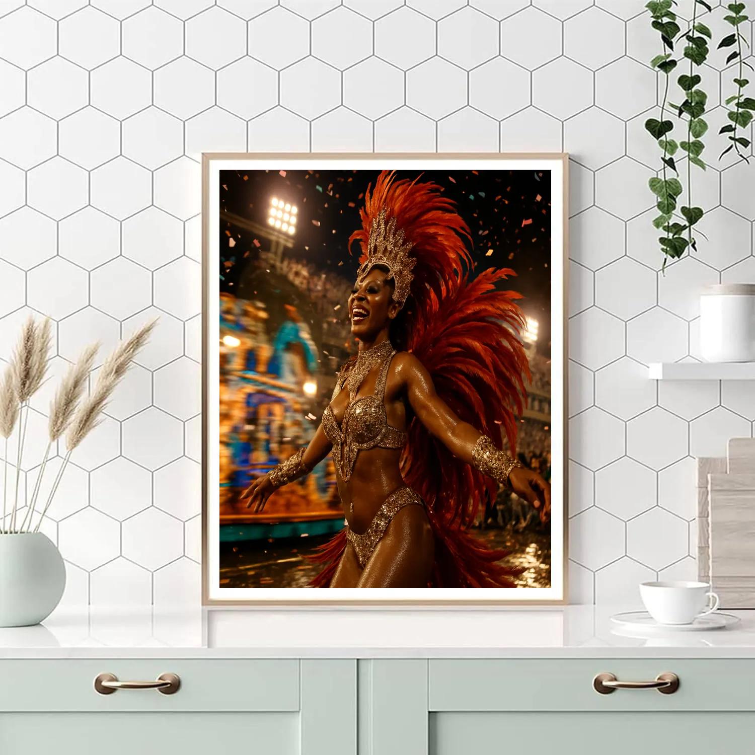 Rio Carnival Samba Night Parade Numbered painting kits