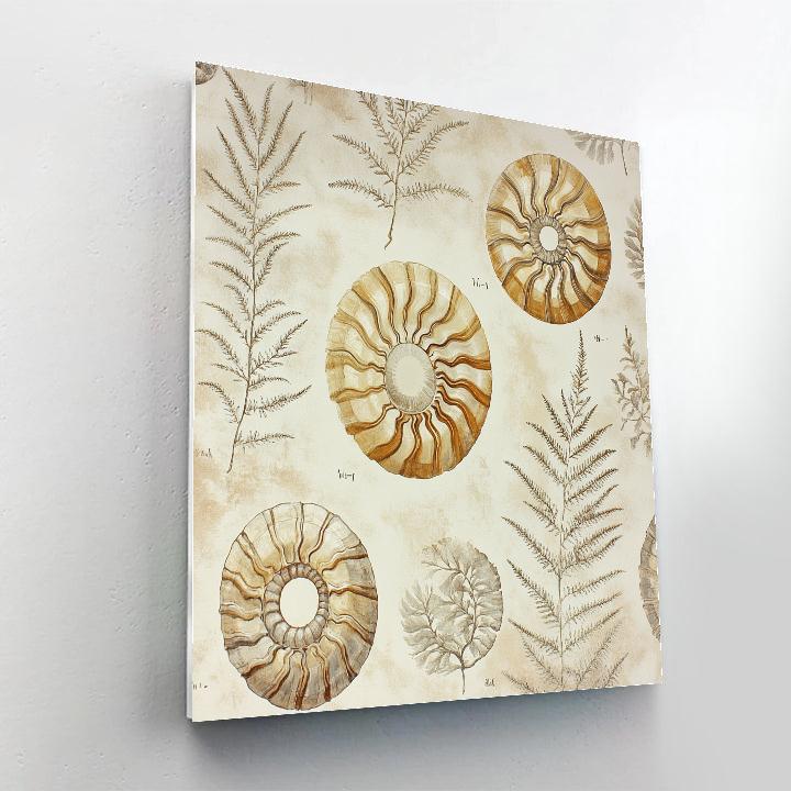 Leonardo Da Vinci Inspired Fossil Atlas paint by color