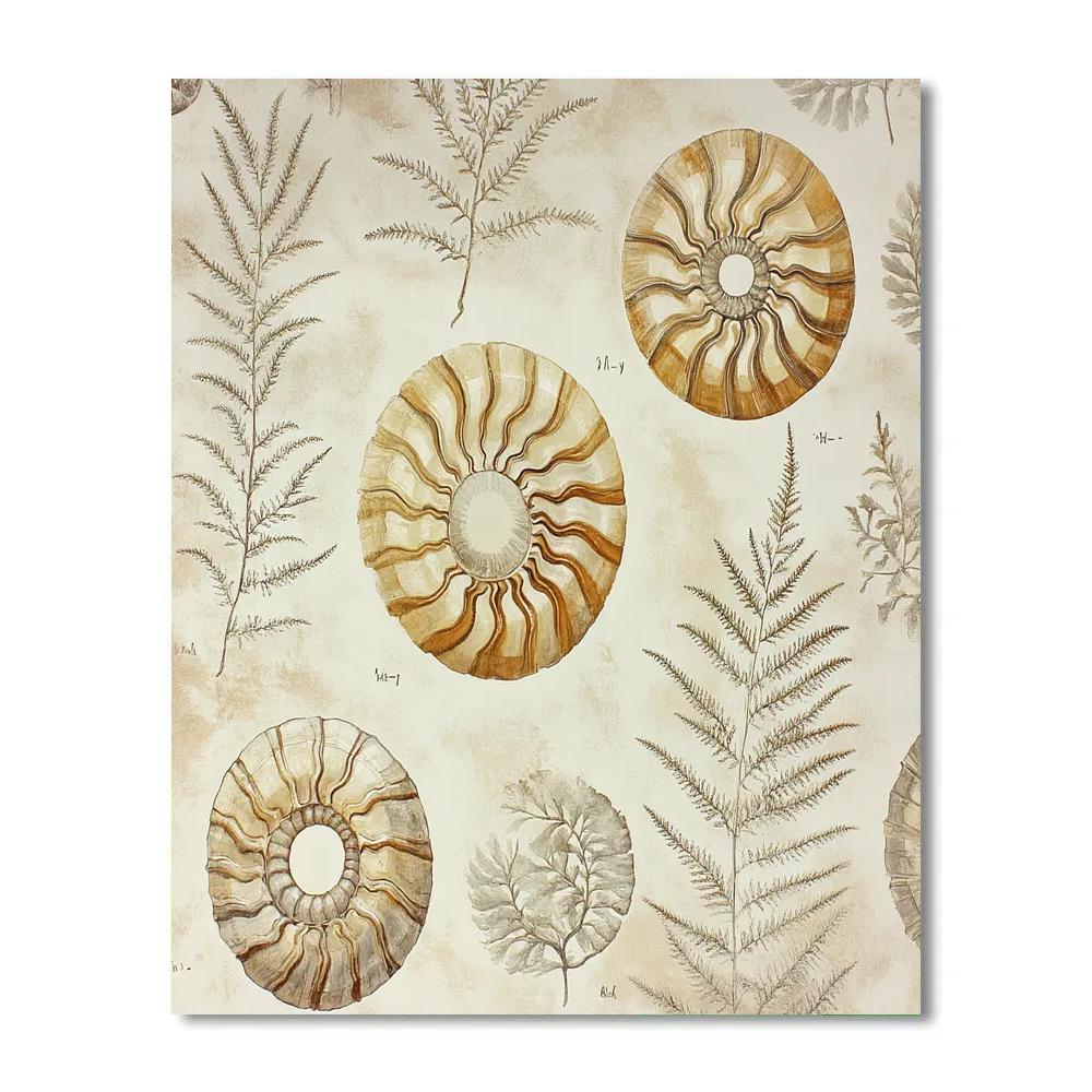 Leonardo Da Vinci Inspired Fossil Atlas paint by color