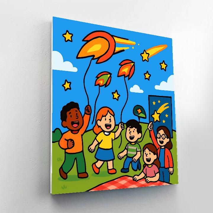 Meteor Kite Festival painting number kit