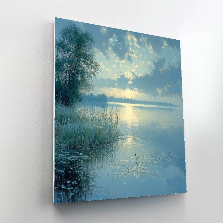 Monet Inspired Misty Lakeshore paint by color