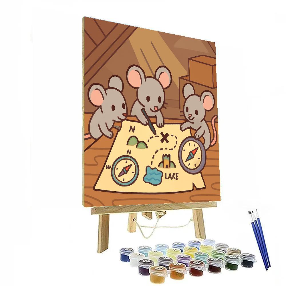 Map Making Mice painting number kit
