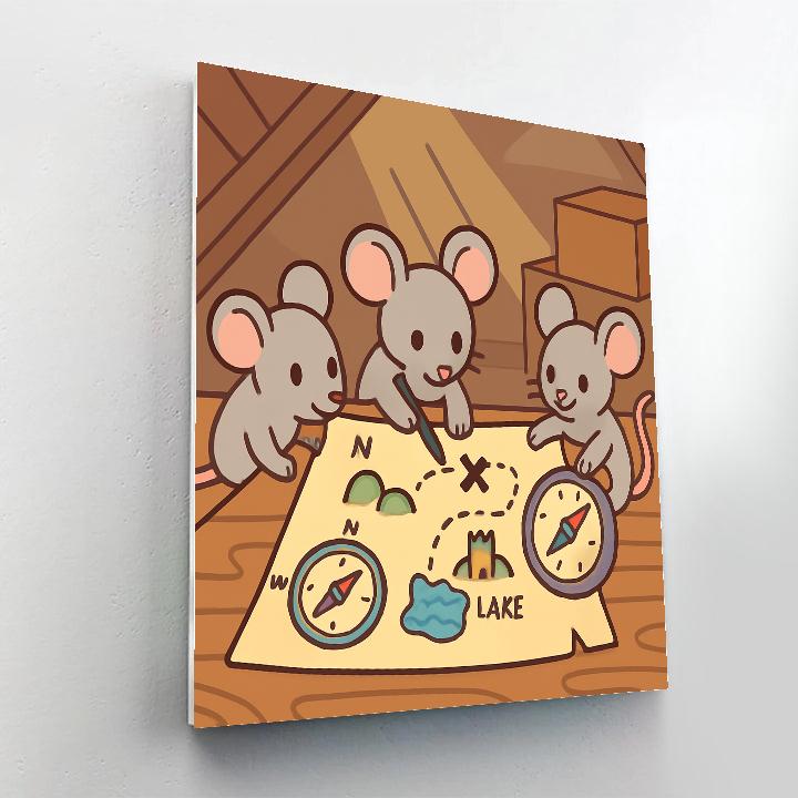 Map Making Mice painting number kit