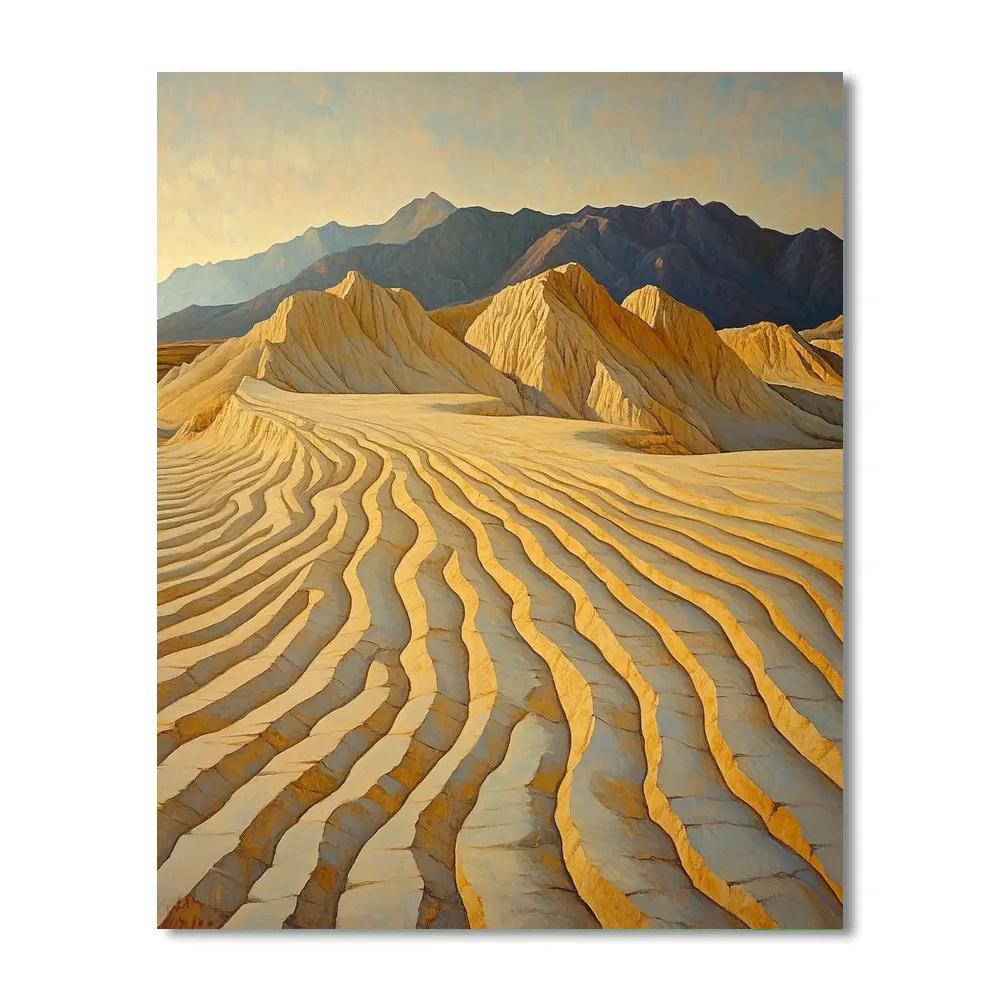 Leonardo Da Vinci Inspired Desert Erosion Forms Paint by numbers art
