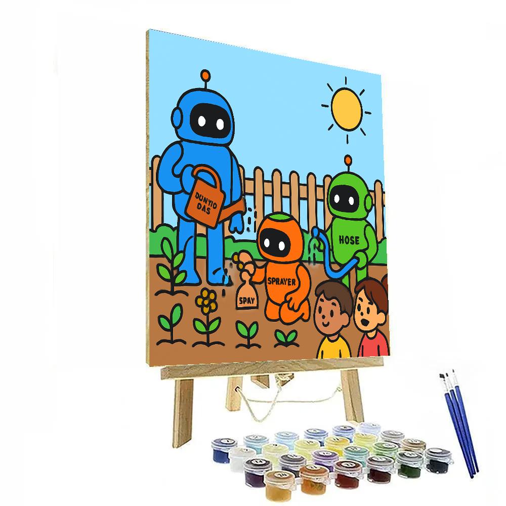 Robot Garden Helpers paint by color