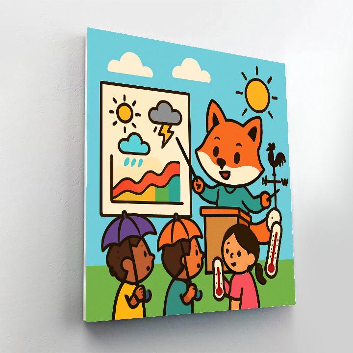 Meteorologist Fox Club Number painting