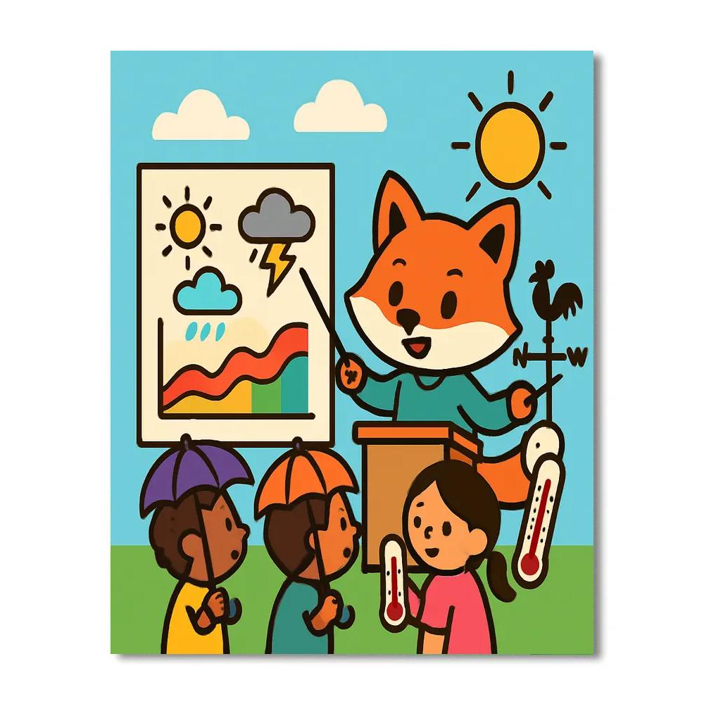 Meteorologist Fox Club Number painting