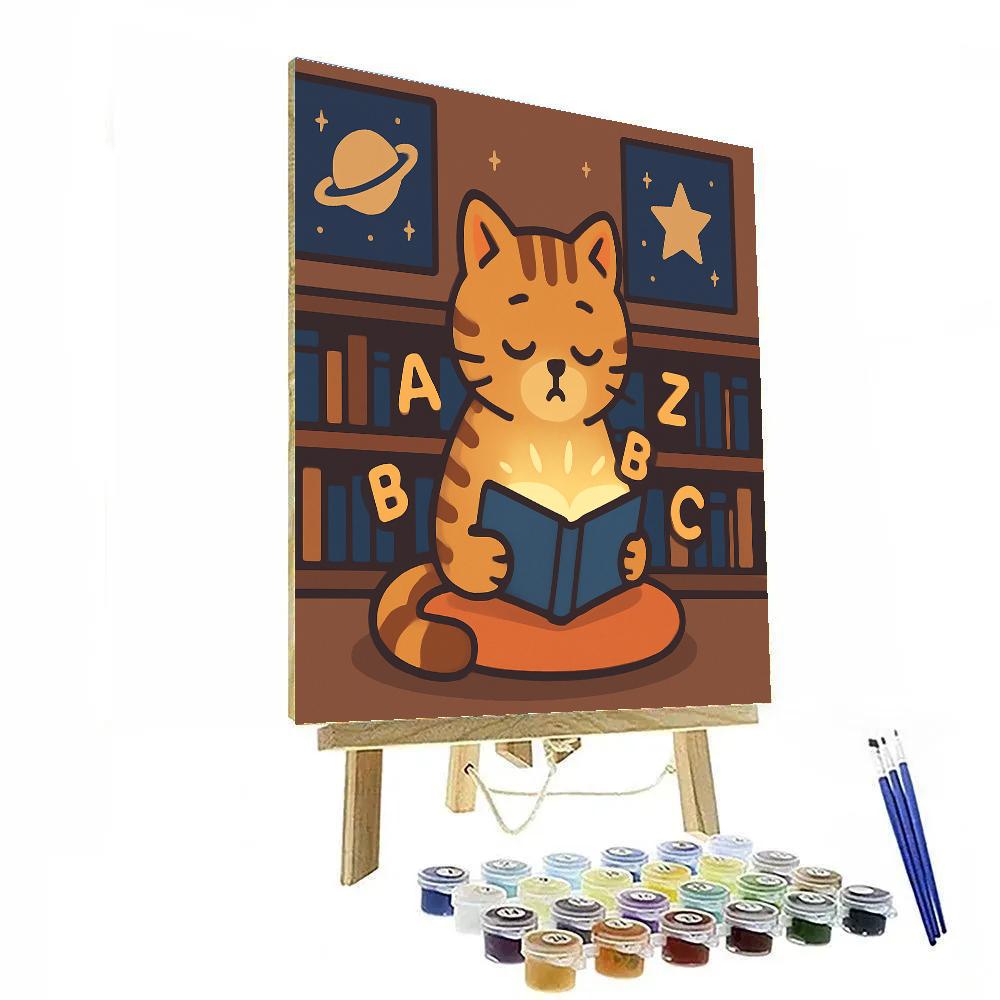 Stellar Library Cat DIY paint by numbers