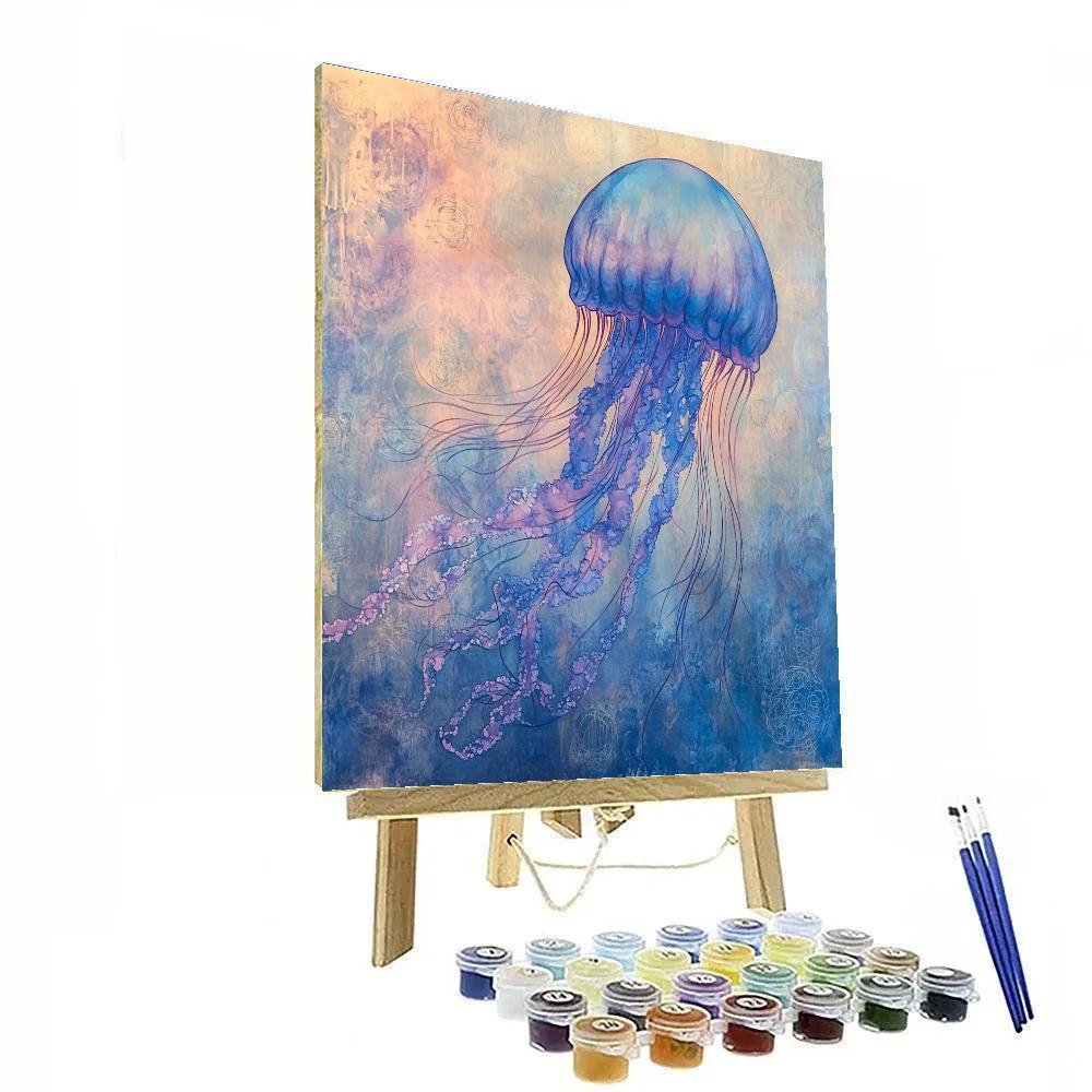 Leonardo Da Vinci Inspired Cosmic Jellyfish Nebula Numbered painting kits