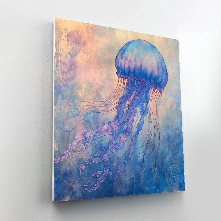 Leonardo Da Vinci Inspired Cosmic Jellyfish Nebula Numbered painting kits