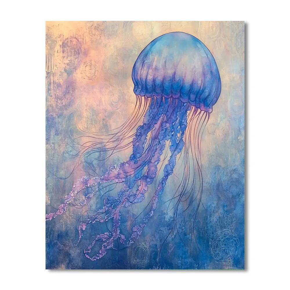 Leonardo Da Vinci Inspired Cosmic Jellyfish Nebula Numbered painting kits