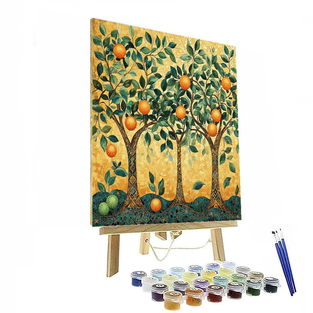 Gustav Klimt Inspired Orchard Afternoon Paint by numbers kits