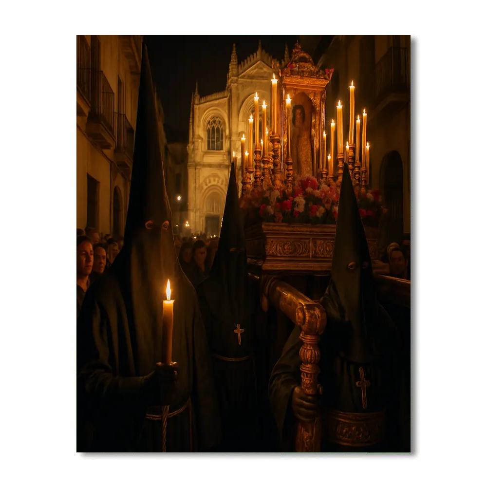Semana Santa Procession Andalusia DIY paint by numbers