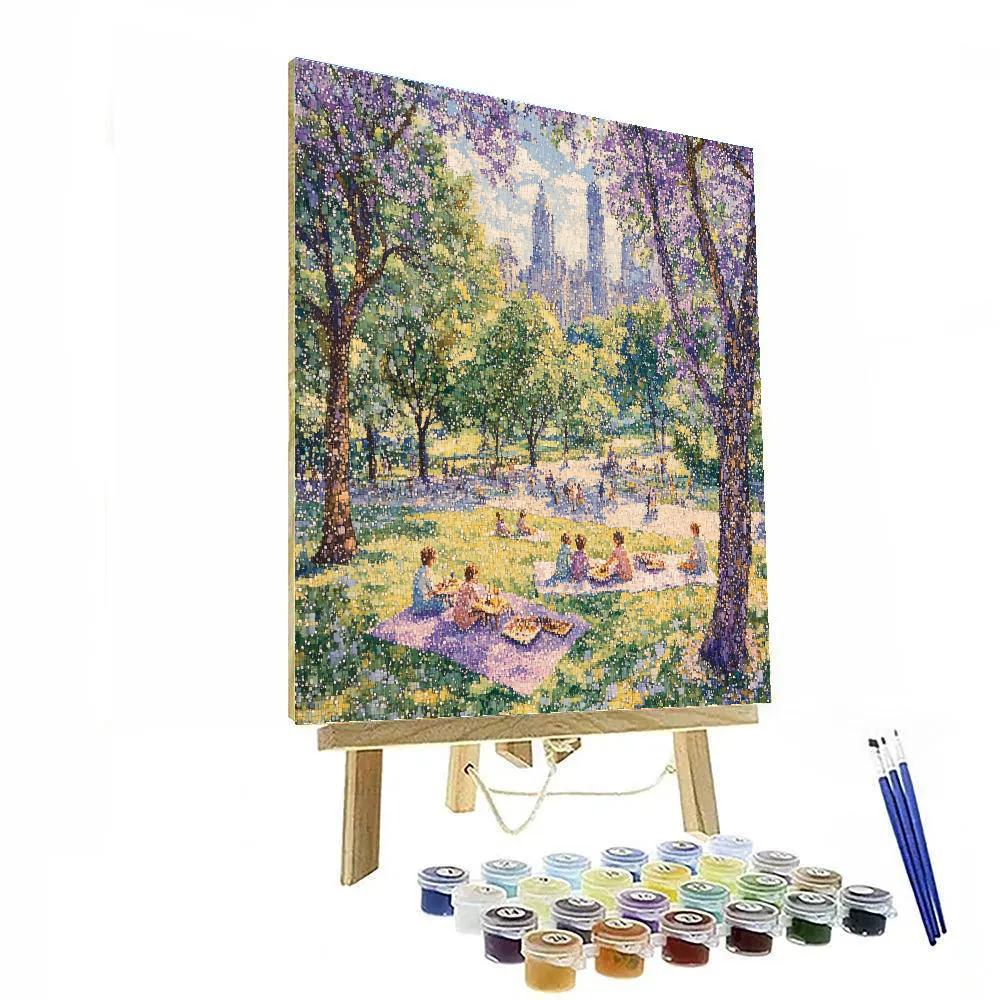 Seurat Inspired Park Picnic Numbered painting kits