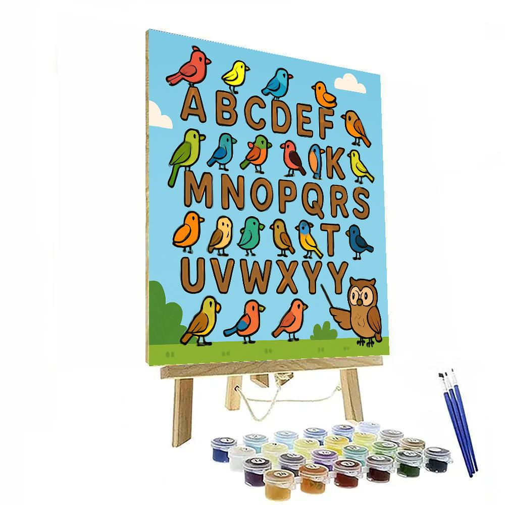Alphabet Aviary paint by number